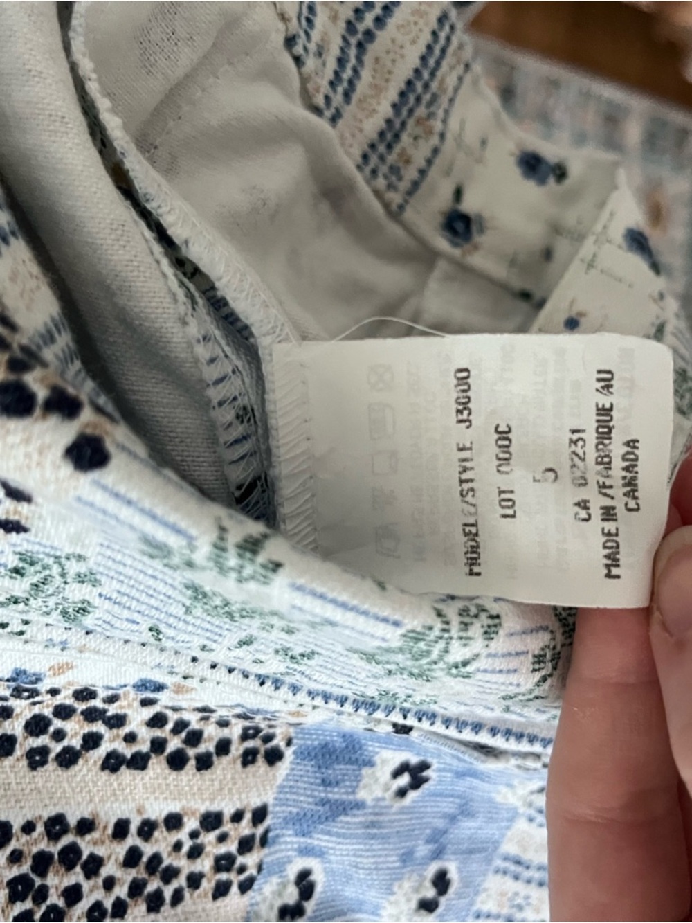 Patchwork Blue & White Cotton Shorts - Picture 5 of 5